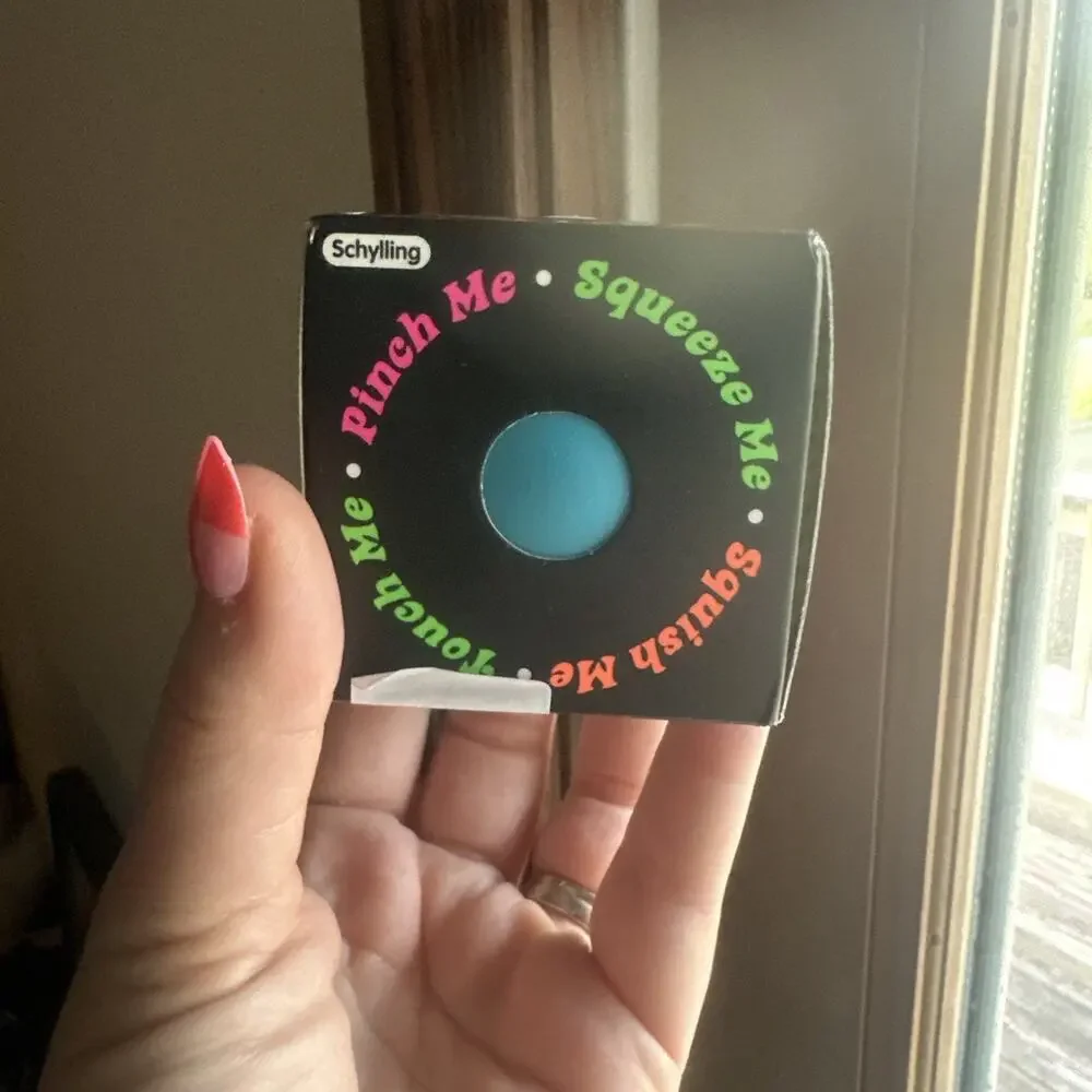 Schylling NeeDoh Groovy Glob Blue Squishy Sensory Stress Ball 100%Authentic